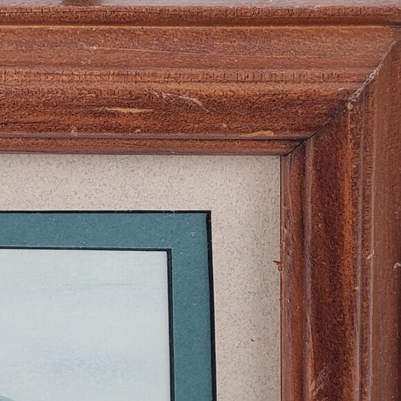 Paul Perry Manatees Art Painting 7"x9" Signed Print Vintage Framed Nature - Picture 7 of 12